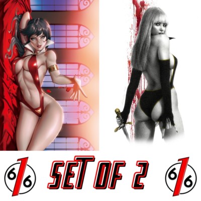    VAMPIRELLA #667 CELINA & R1C0 616 Comics Virgin Variant Set LTD 333 COA
