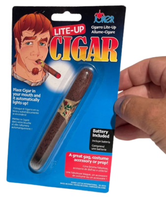 light up cigarette prop LITE UP RUBBER CIGAR LED Light Fake Red Ash D Joke Prank Gag Magic Trick  Prop