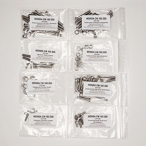 Kit vis PHILLIPS inox motor HONDA CM 200 finition miroir Premium