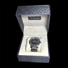 Montegrappa Montre Ligne Parola Black Acier Dateur Dial Watch