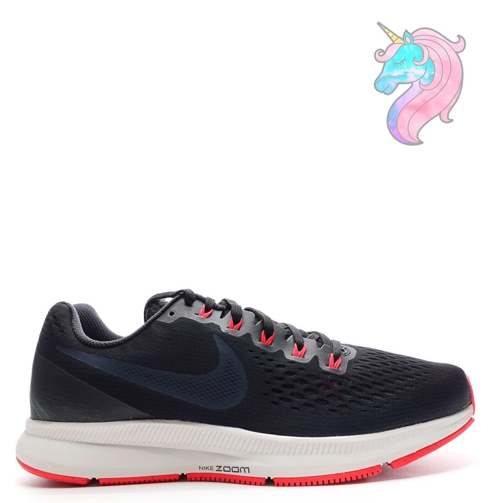 Nike Air Zoom Pegasus 34 Black/ Navy/ Red Sz 10.5 880555-014