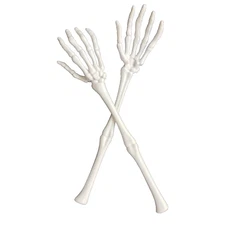 Gothic SKELETON TONGS SALAD SERVERS Hands Arms Halloween Prop Kitchen Decoration
