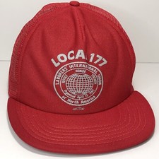Vtg Laborers International Union Local 177 Hat Mesh Snapback Trucker Cap USA