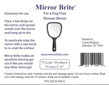 Shaving mirror antifog fog  free