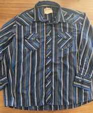 Wrangler Black Pearl Snap Men s Vintage Shirt XXL Western Cowboy Rodeo Snaps