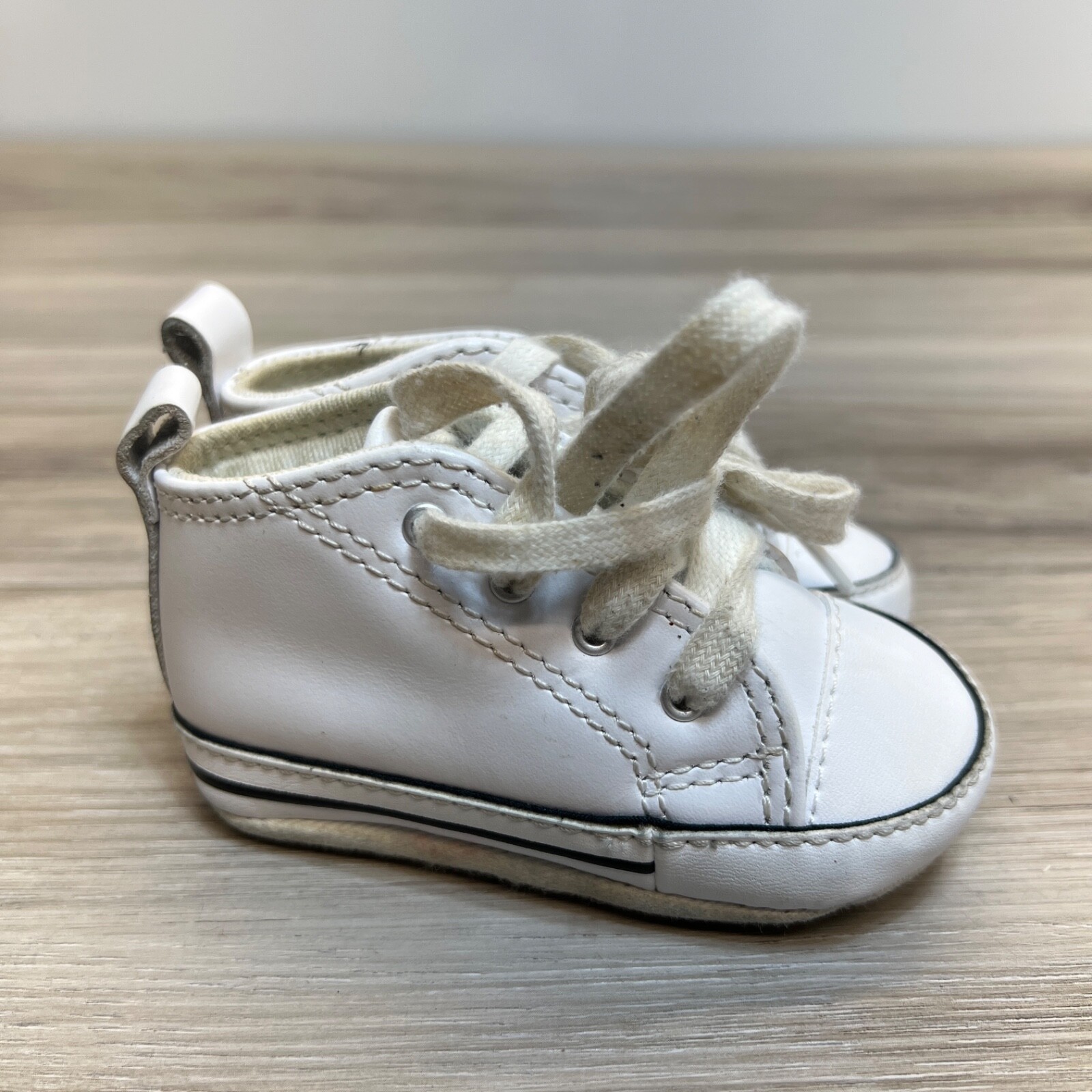 PONY Scarpe bambino Converse all star taglia 2 EU 18 bianche alte culla