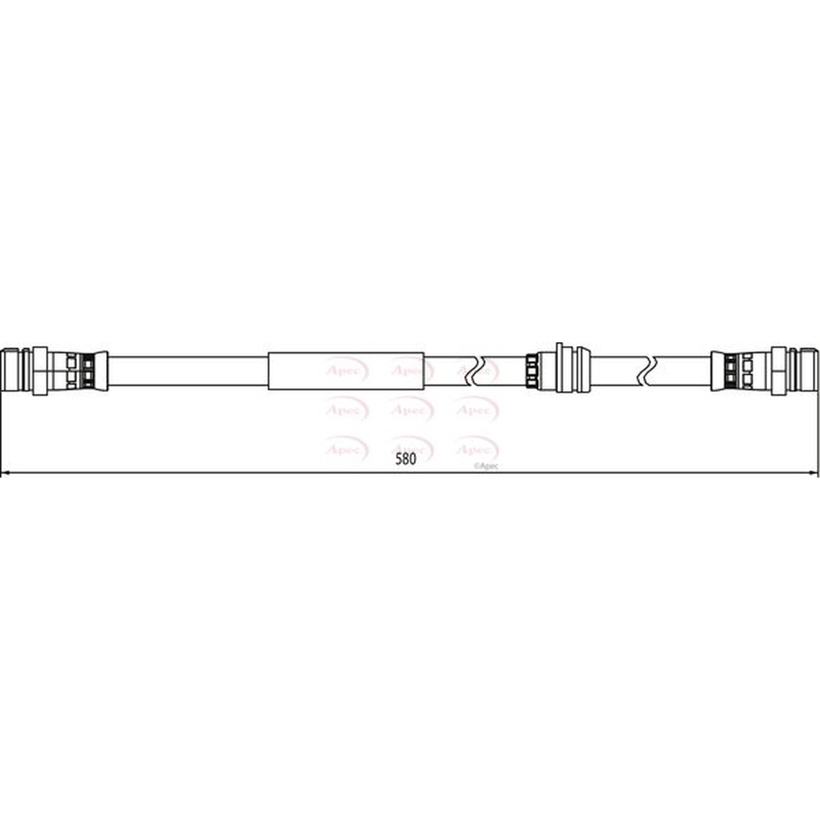 Apec Brake Hose HOS3899 Fits Audi - Engineered for Performance and Long Life