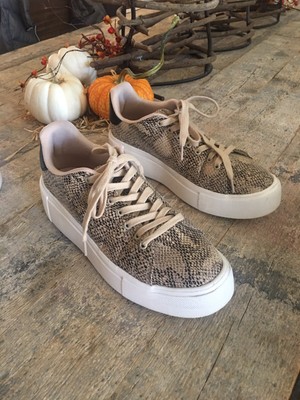 snakeskin platform sneakers