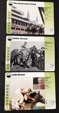 Eddie Arcaro, Julie Krone, Kentucky Derby Horseracing  Grolier  Collector Cards