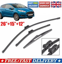 Set spazzole tergicristallo anteriori e posteriori per Ford Fiesta MK7 08-17 26"15"12"