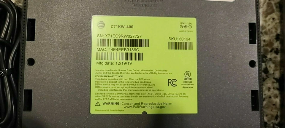 AT&T C71KW-400 DirecTV Now Osprey Android TV OTT Box Streaming Player - Image 2 of 3