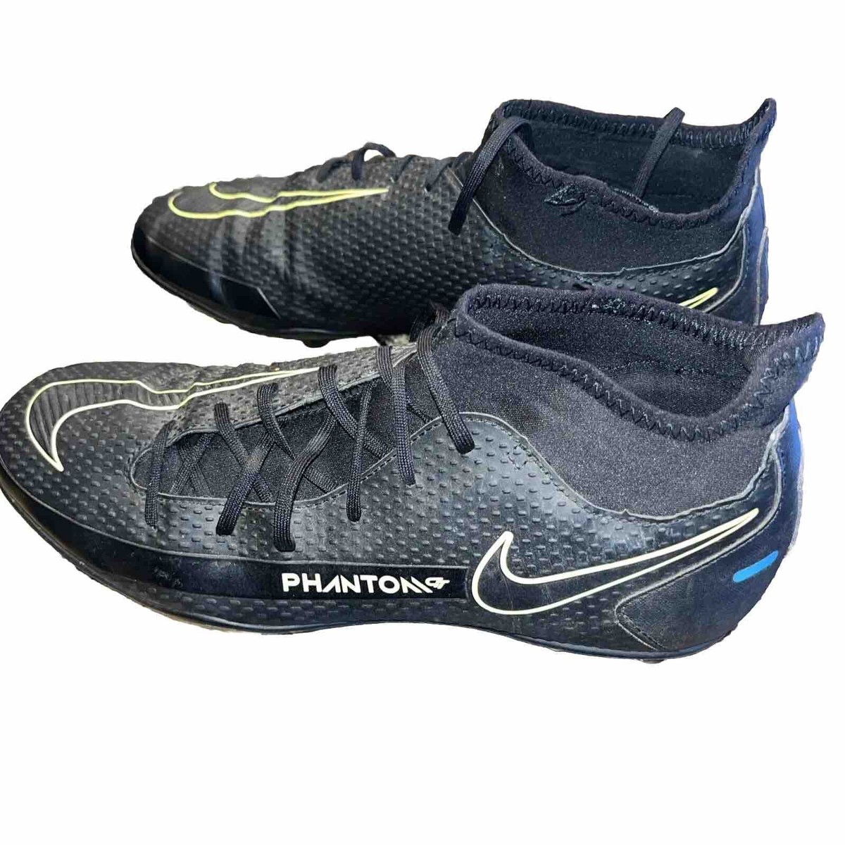 BLACK NIKE CLEATS Phantom GT Elite DF FG Soccer CW6672-090 
