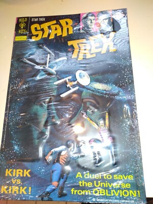 New! Star Trek Kirk vs Kirk Gold Key Comic Cover Embossed Metal Tin Hanging Sign
