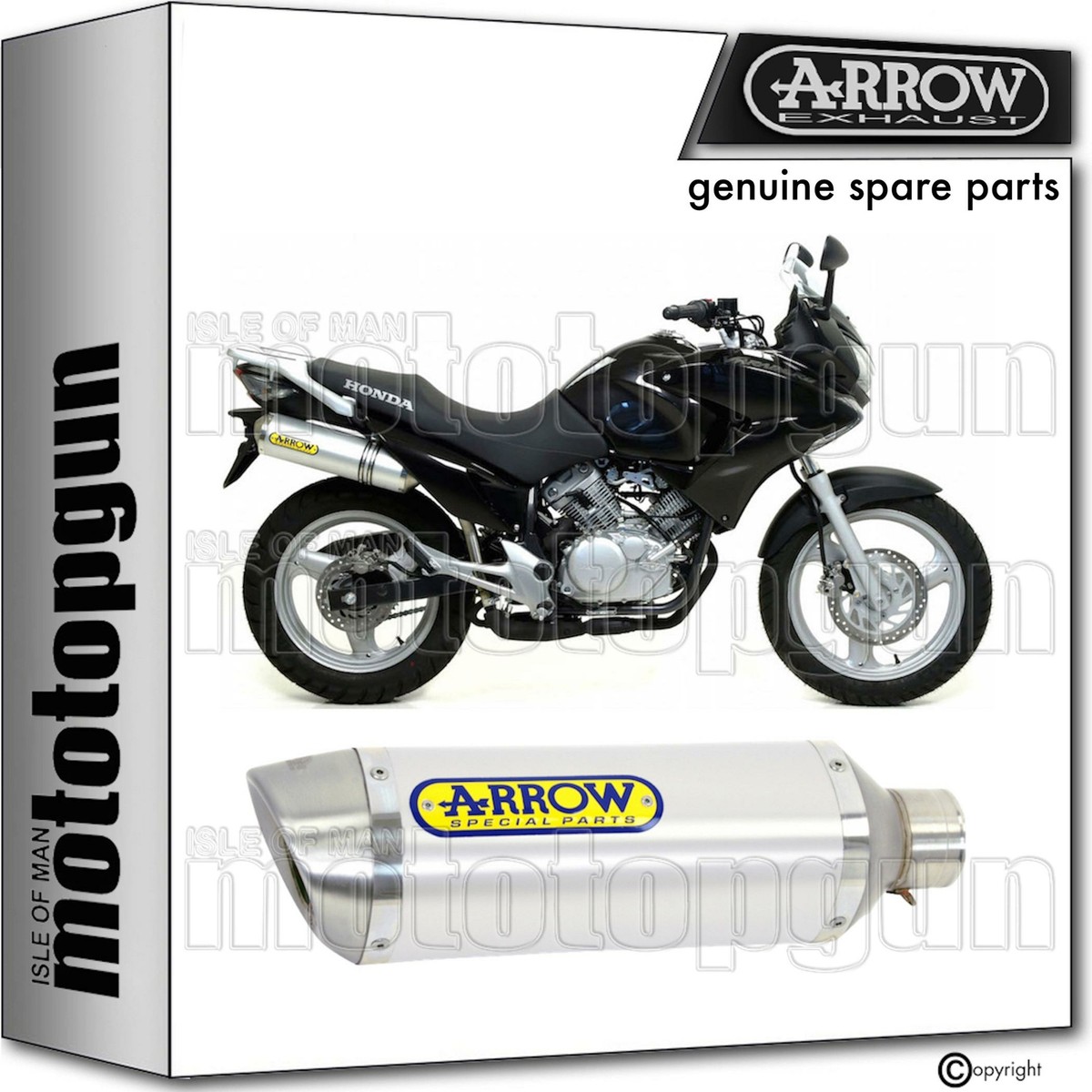 ARROW EXHAUST OK THUNDER ALUMINIUM HONDA XL 125 V VARADERO 2011 11