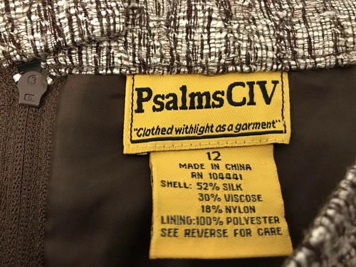 Falda Larga Psalms CIV Mujer 12 Marrón Forrada Midi Maxi Recta Mezcla Seda Y - Imagen 4 de 4