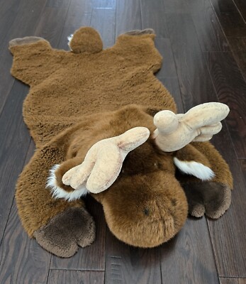 MOOSE 3D Area Rug FAUX FUR 41 x 23 Inches UNBRANDED