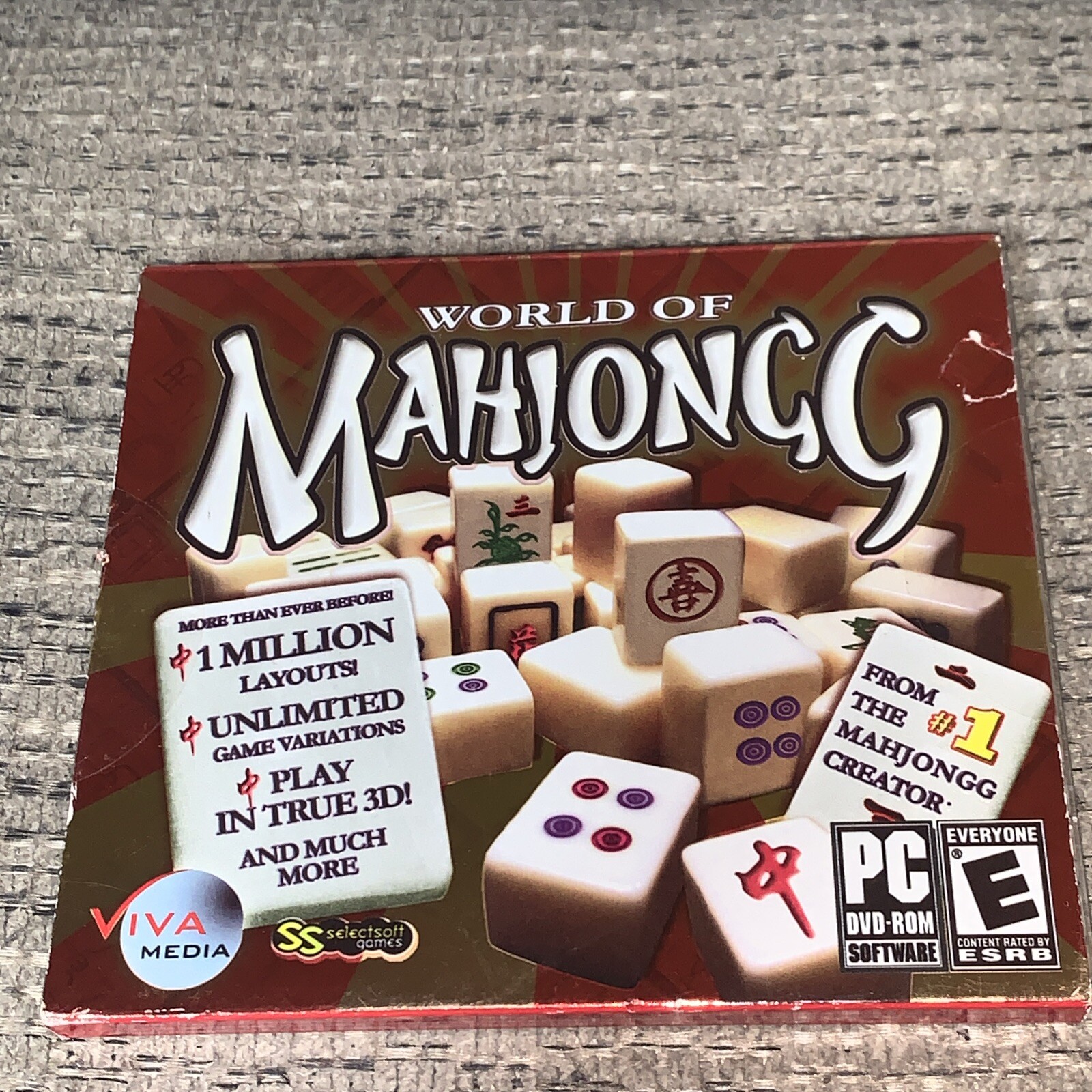 World of Mahjongg PC 2008 DVD Rom Software Viva Media Selectsoft Games ...