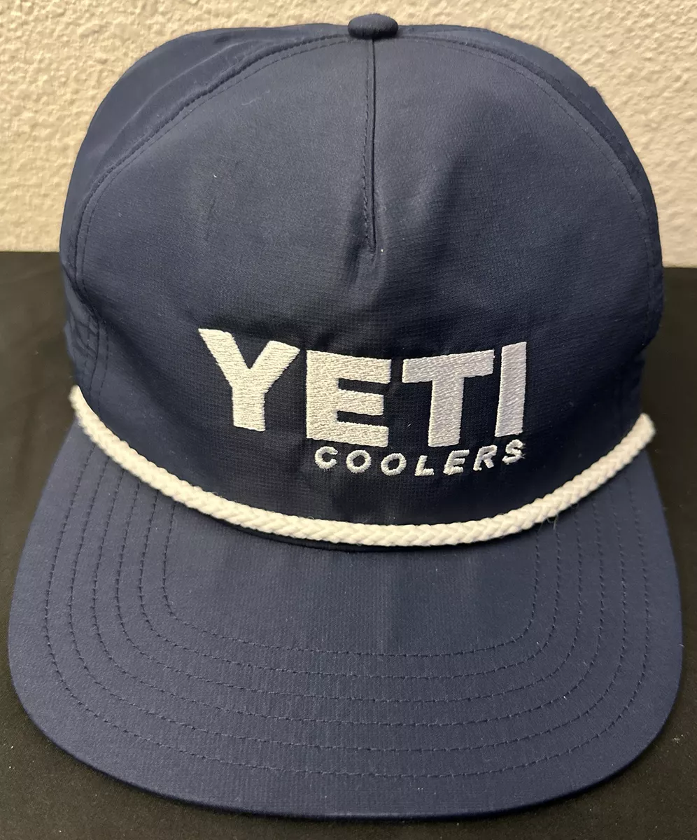 Yeti Cooler Hat Trucker Hat Cap Blue Rope Brim Snapback Adjustable