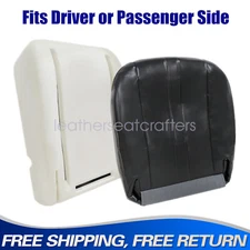 For Chevy Express 2003-14 Driver Side Bottom Leather Seat Cover + Foam Dark Gray