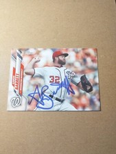 Aaron Barrett Signed Autograph 2020 Topps #670 Washington Nationals