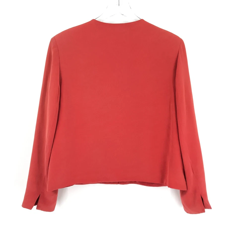 Chaqueta Blazer Jones New York Mujer 10 Naranja Seda Manga Larga Bolsillos Forrados JNY Foto 2 de 4