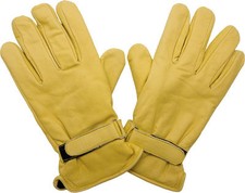 Western Leder Biker Vespa Reit Handschuhe Beige 50s Rockabilly Gloves gefüttert