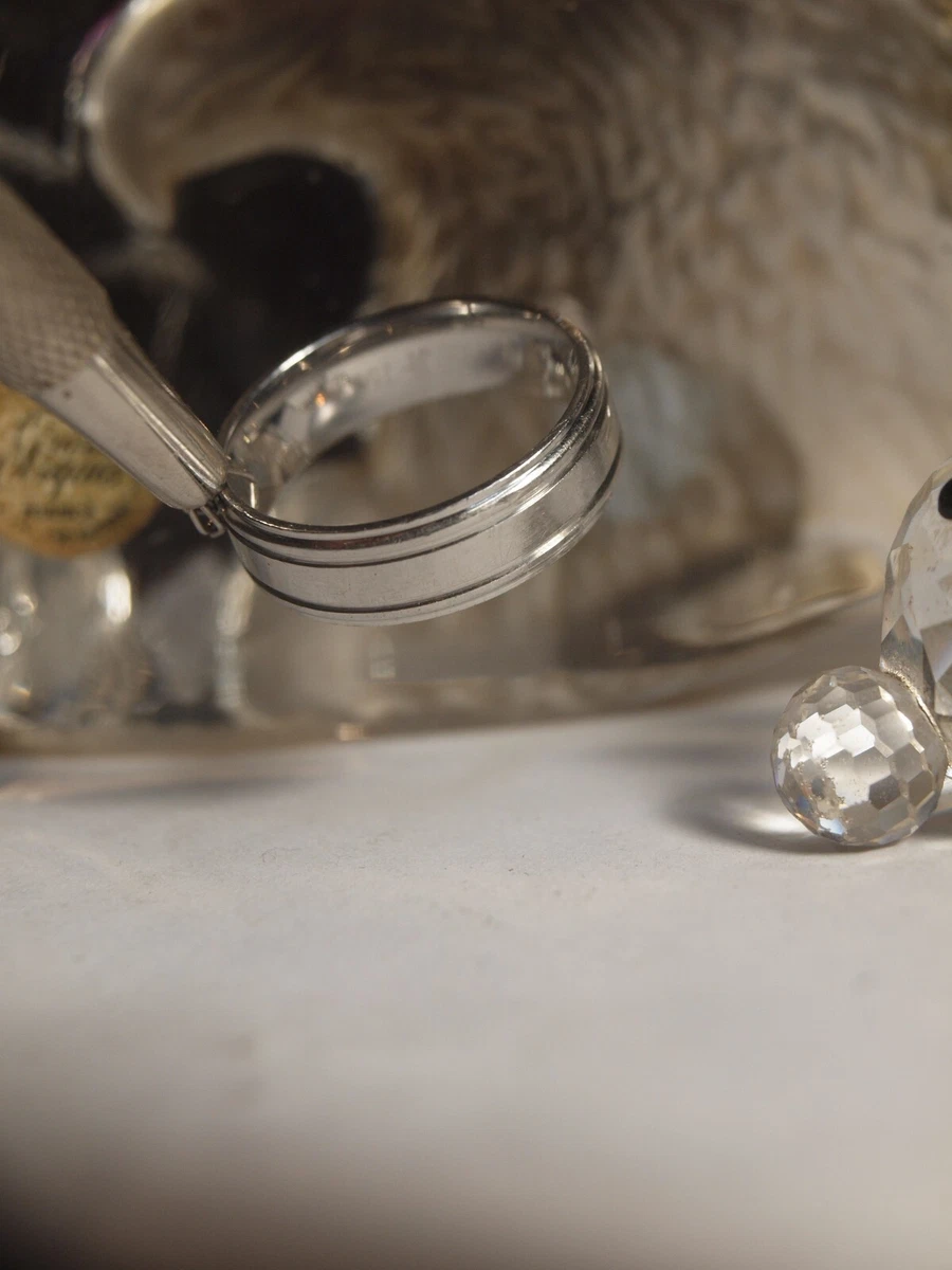 750 WHITE GOLD FANCY WEDDER RING RING SIZE U eBay