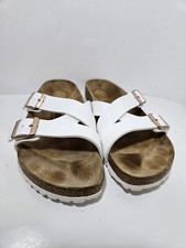 Birkenstock Franca Silver Birko-Flor Leather Sole Sandals Women's Size 41/10