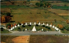 Cave City KY Wigwam Village Teepees Aerial View Kentucky postcard IP9