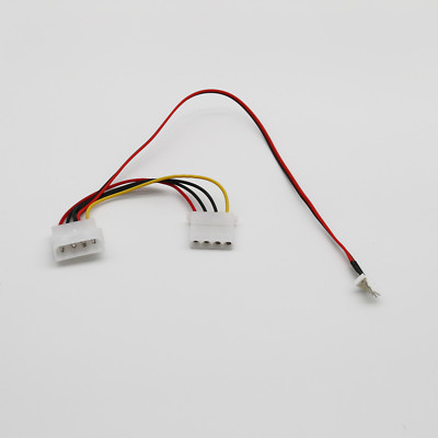 Computer Molex 4-Pin Male/Female to Male 3-Pin PC CPU VGA Power Connector Cable