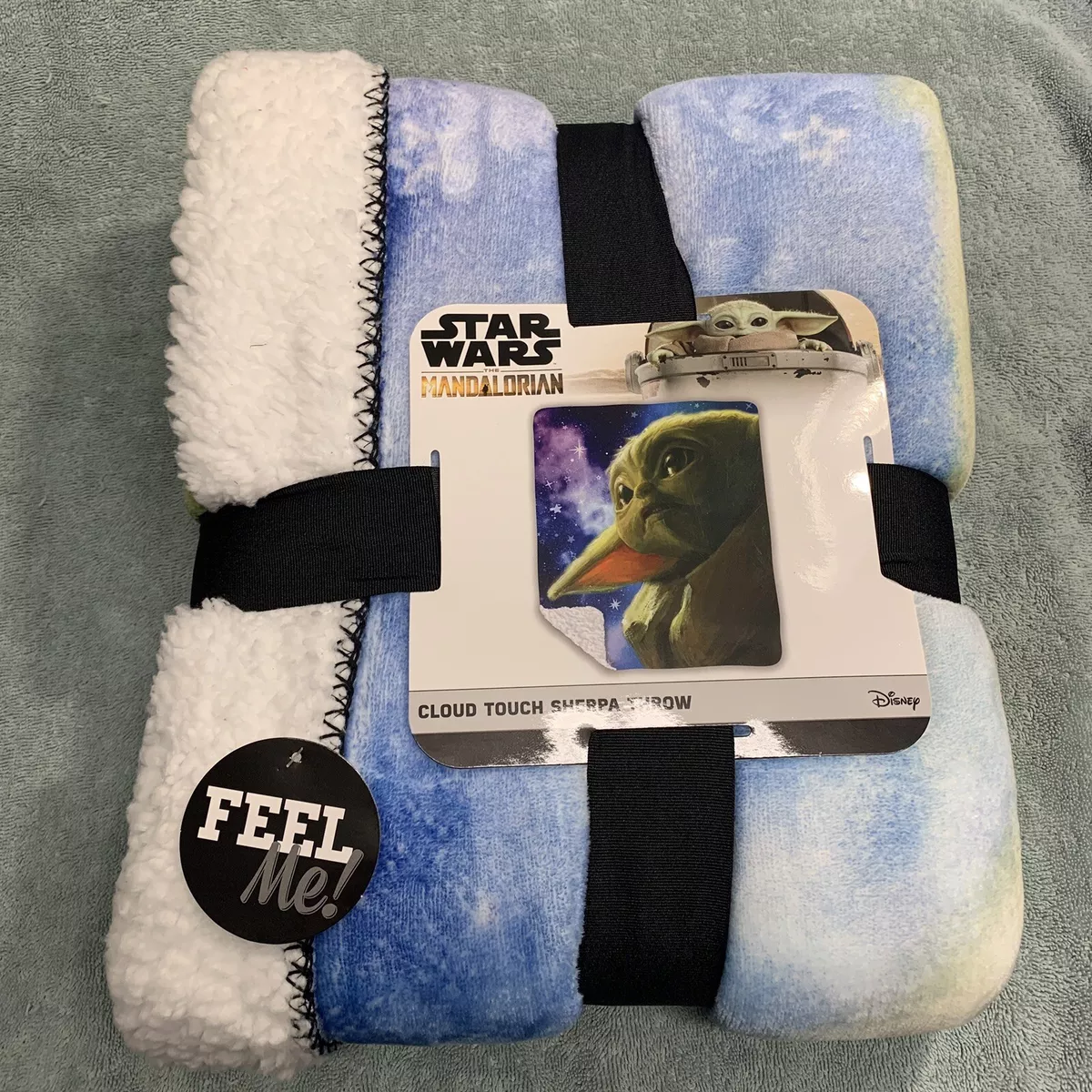 BRAND NEW Star Wars Mandalorian Cloud Touch Sherpa Throw Blanket Baby Yoda Grogu