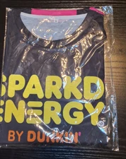 REDUCED PRICE RARE NEW DUNKIN' DONUTS SPARKD' ENERGY EMPLOYEE SHIRT - SIZE LARGE