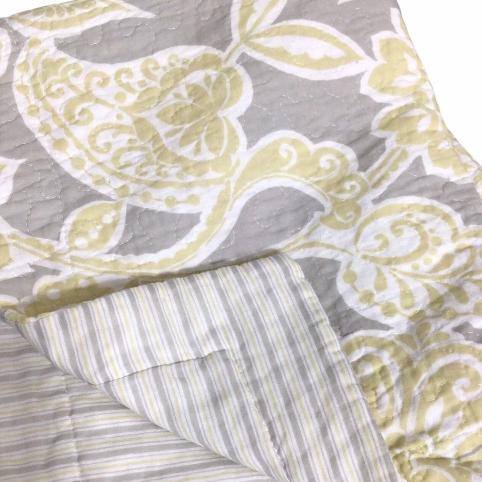 Par de fronhas de travesseiro padrão Laura Ashley cinza/amarelo - Imagem 3 de 4