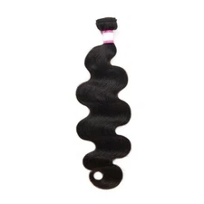 Brand New Peruvian Virgin Hair Body Wave Size 12" Natural Color Black A2