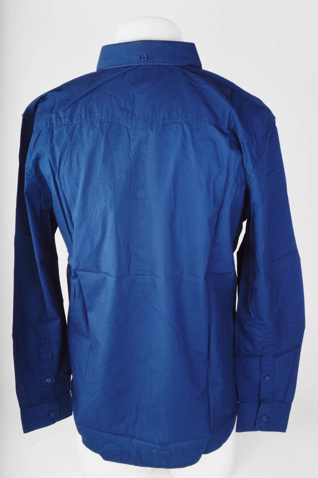  CAMISA MANGA LARGA DC MELWOOD DC NUEVA CON ETIQUETAS PARA HOMBRE $50 M azul universitario ls abotonada Foto 4 de 4