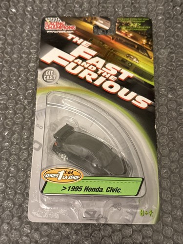2002 Racing Champions Fast & Furious Series 1 1995 Honda Civic Si Black Die Cast