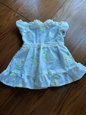VTG Handmade Daisy Flower Lace Girls Dress 18-24 Months