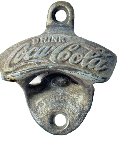 Vintage Starr X DRINK COCA-COLA Wall Mounted Cast Metal BOTTLE OPENER  (A-1)