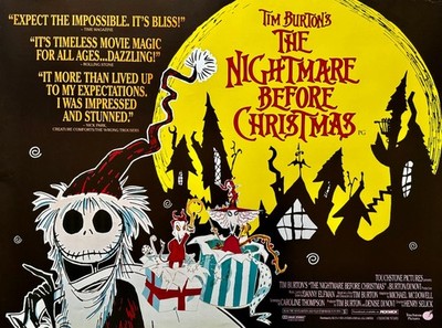 1993 The Nightmare Before Christmas Movie Poster 11X17 Jack Skellington    