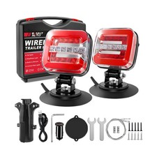 Wireless Trailer Lights Magnetic LED Trailer Tow Lights Set of 2 for Trucks B...