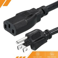 AC Power Cord 3 Prong 6ft 16 AWG Plugs AC Cable NEMA 5-15P to C13 Female