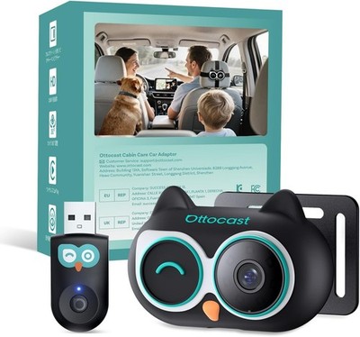 Ottocast Cabin Care  Baby Camera 1080P +Wireless CarPlay Adapter Night Vision