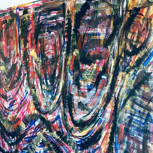 Grande Original Pintura Al Óleo en Lienzo Humo Torres Firmado G.B Teñir Moderno - Imagen 7 de 7
