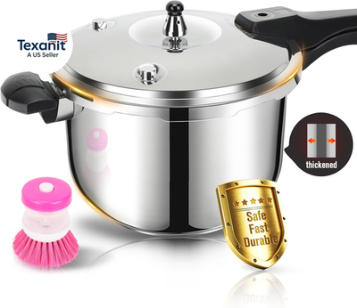 #ad Stainless Steel Pressure Cooker 8 Qt Induction Compatible Stove Top Pressure Coo $127.57
