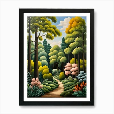 Bilderbuch Wald Nr4 Kunstdruck gerahmt Wandbild Poster Leinwanddruck Bild