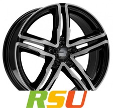 2DRV WH11 schwarz hochglanzpoliert 7.5x17" ET45 LK5 112 ML 66.6 Alufelgen 17 ...