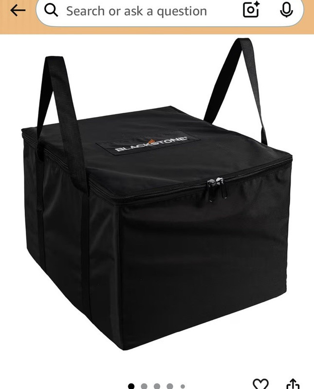 Blackstone 17 Inch Griddle Cover Carry Bag Black Water Resistant Zipper