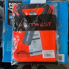 Image of NEW PORTWEST ORANGE HI VIS SHORT SLEEVED POLO TOPS SIZE XTRA LARGE