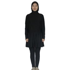 Hijab Swimwear 3Pcs Sets Women Full Cover Beachwear Modest Bikini Islamic Arab