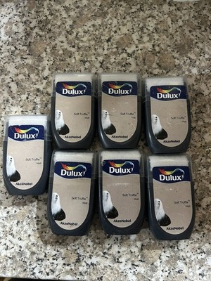 * Dulux Innenfarbe 30ml matt Tester Töpfe mit Roller ~ nagelneu & versiegelt *